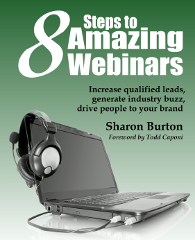 Click to see a larger image Cover of 8 Steps to Amazing Webinars, linked to Amazon.com